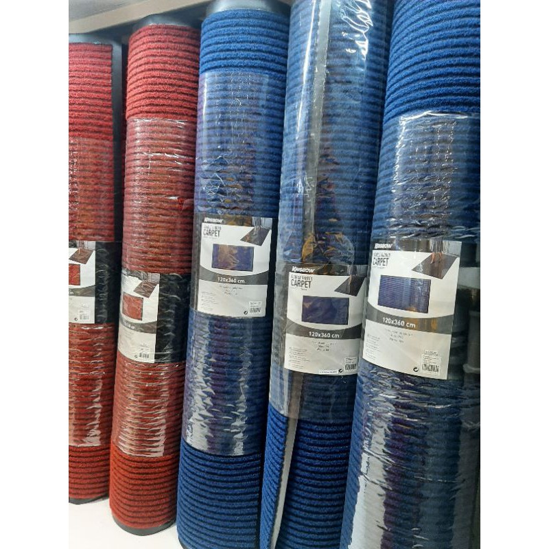 krisbow keset karpet pintu double ribbet 120x360cm