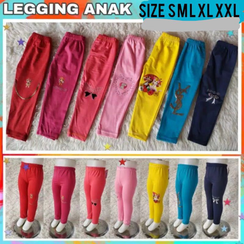 LEGGING ANAK MURAH/LEGGING ANAK KARAKTER USIA 1-8 TAHUN/LEGGING POLOS ANAK