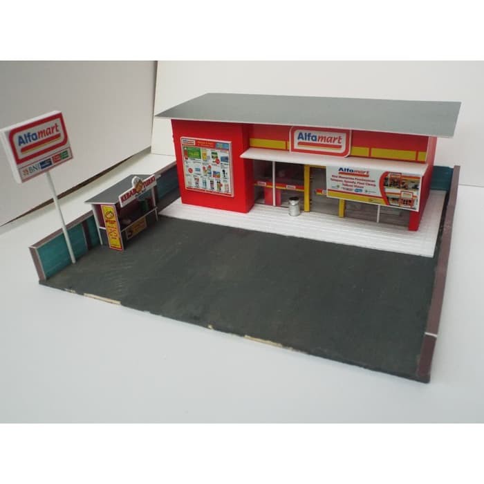 diorama hotwheels alfamart diecast miniatur
