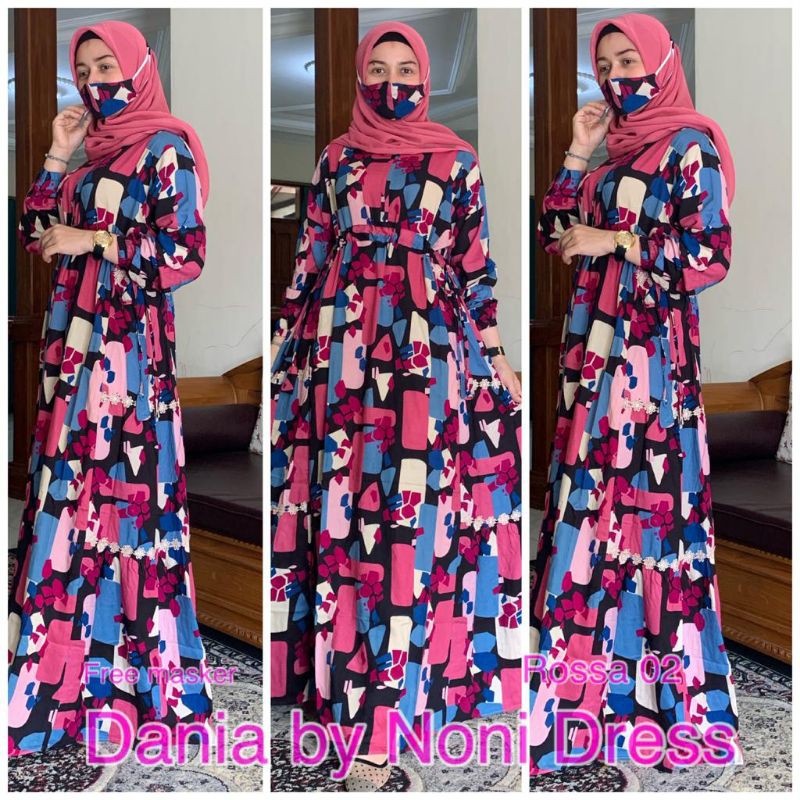 Daster arab NONI DANIA Maxi Dress Gamis Rayon Super Klok