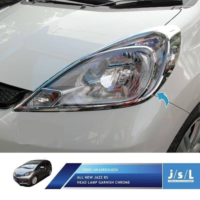 Garnish Lampu Depan All New Jazz Chrome Type RS