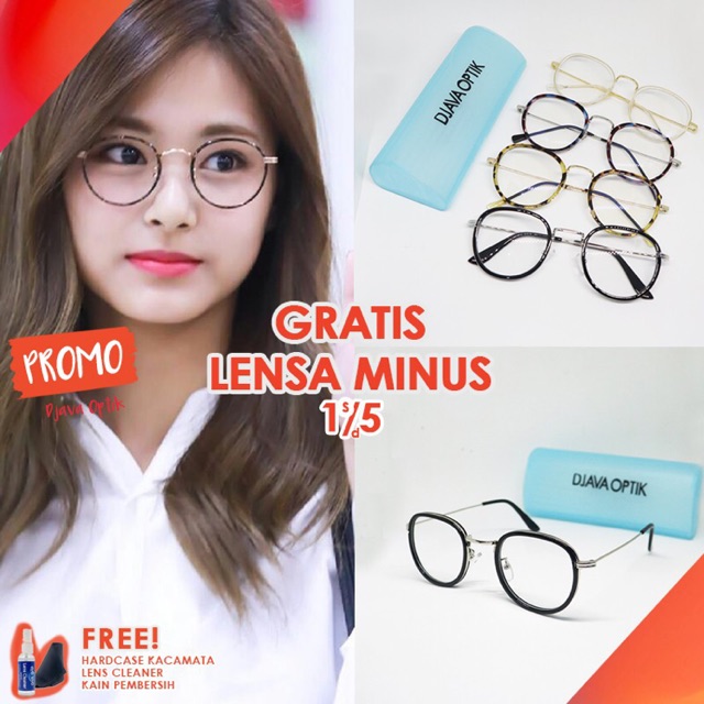 Frame Kacamata Korea Bulat Round Classic 8007 Bisa Pasang Frame Kacamata Korea Bulat Round Classic 8007 Bisa Pasang