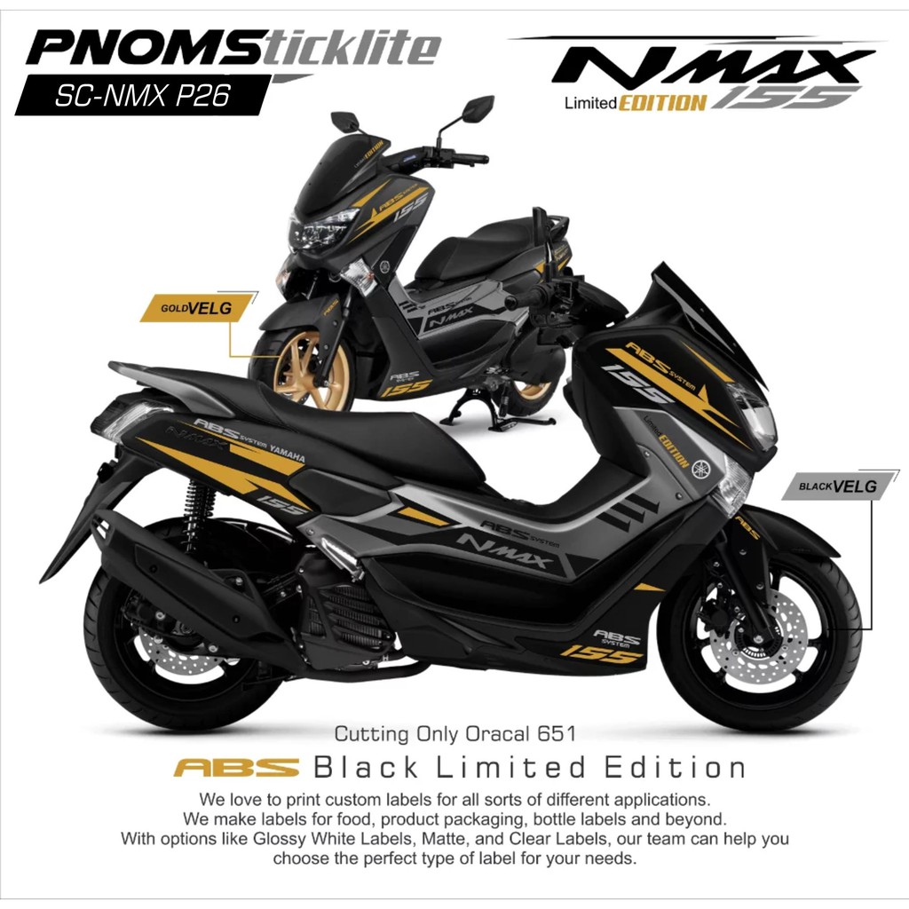 Cutting Sticker Nmax Gold Limited Edition