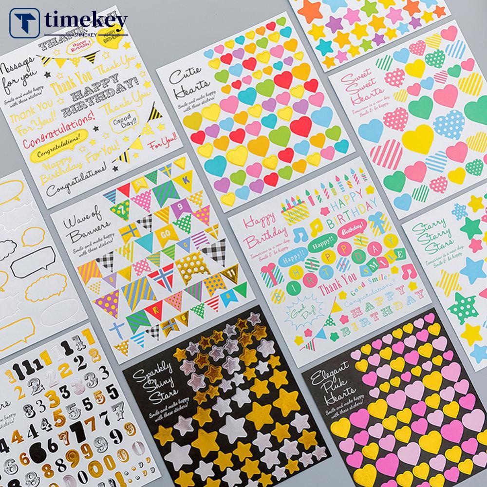 Timekey Stiker Bentuk Bintanghati Untuk Dekorasi Scrapbookdiaryjurnal A6K3