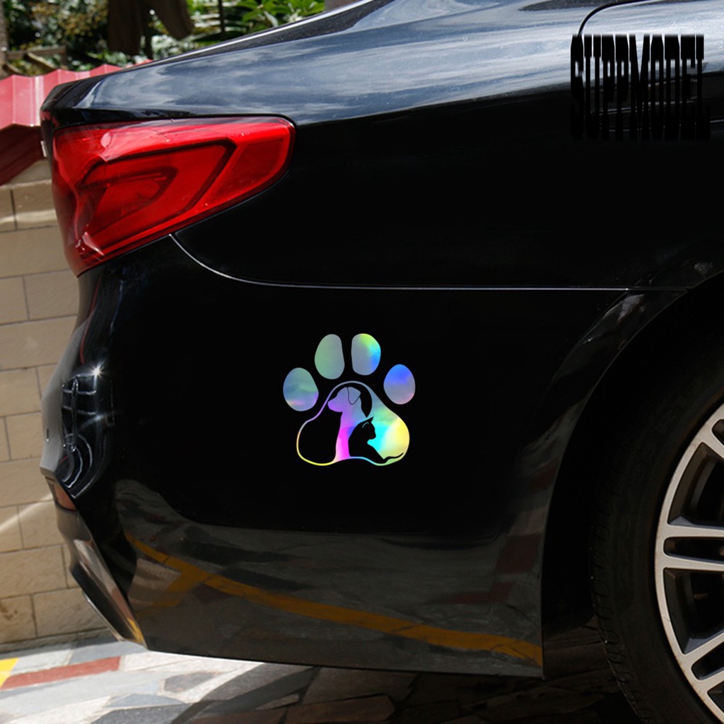 Stiker Motif Anjing Dan Kucing Dapat Dilepas Untuk Dekorasi Mobil Van