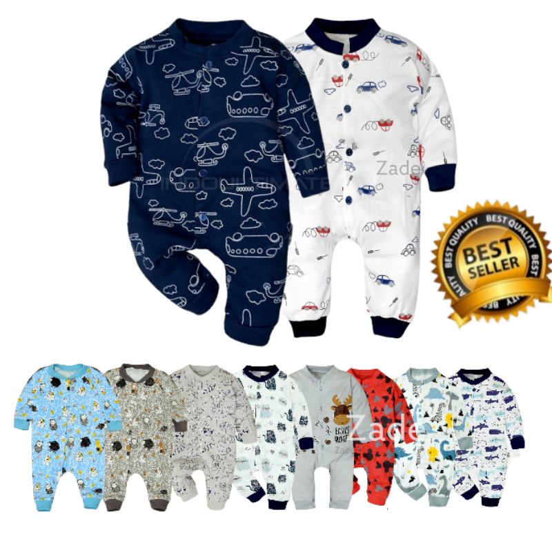 Jumpsuit panjang Sleepsuit Kaki Buka SNI BABY LEON 0-12 bulan COTTON Jumper Bayi Baju Tidur Bayi Anak sleepsuit bayi piyama anak kaos bayi laki laki perempuan kaos anak sni newborn baru lahir