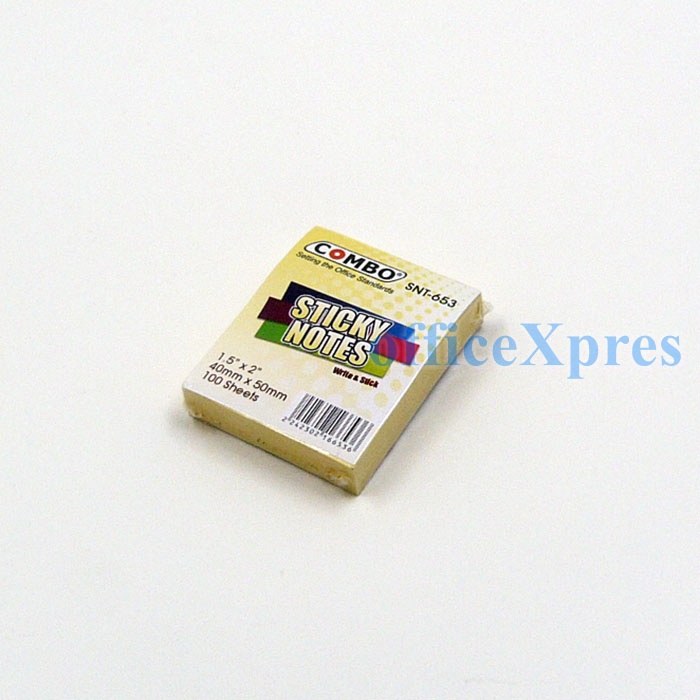 Combo Sticky Notes / Memo SNT 653 AN (Neon) (1.5 x 2”) / Memo Tempel / Post it / Index Mark-SNT-653 (1.5 x 2)