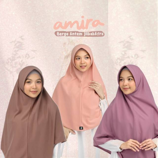 [COD bisa ] Amira M L XL Jumbo bergo warna Best Seller pet antem jilbabafra jilbab afra kota padang