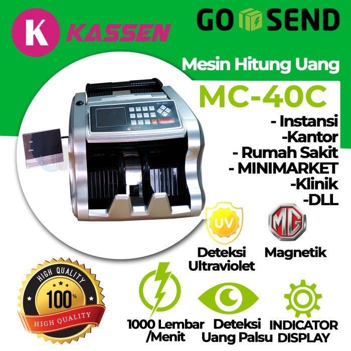 BILL COUNTER MESIN PENGHITUNG UANG + SENSOR UANG PALSU + PENGHITUNG NOMINAL