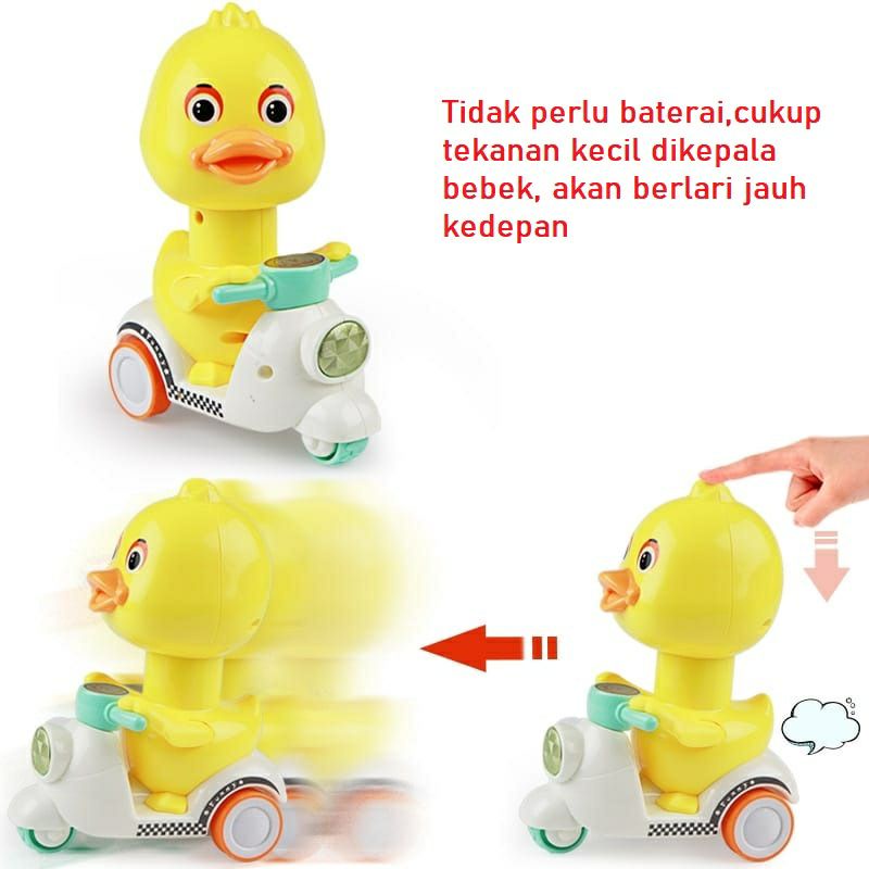 Bebek tekan mainan anak - Mainan anak motor tanpa baterai bebek balap