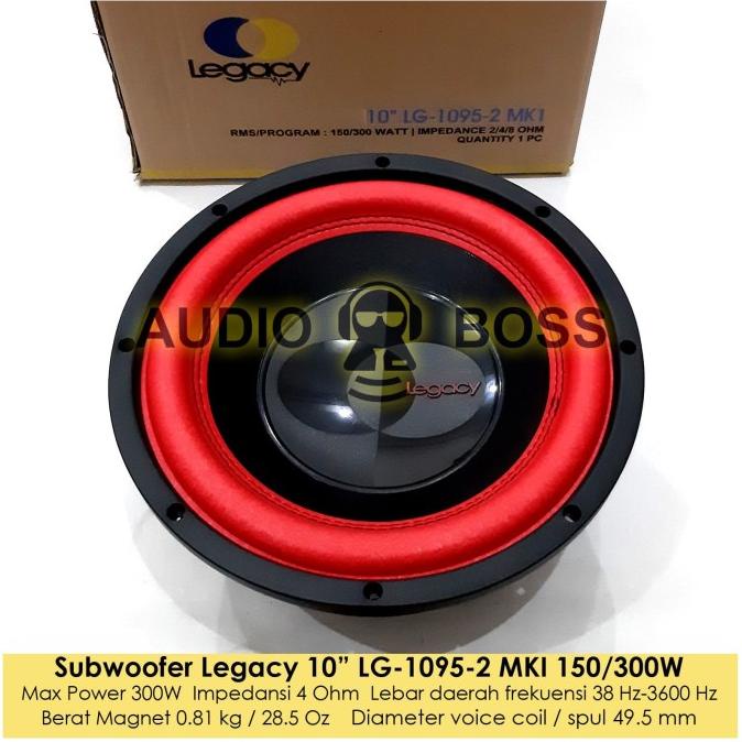 Subwoofer Legacy 10 Inch LG 1095-2 - Subwoofer Legacy 10" LG 1095 Bass