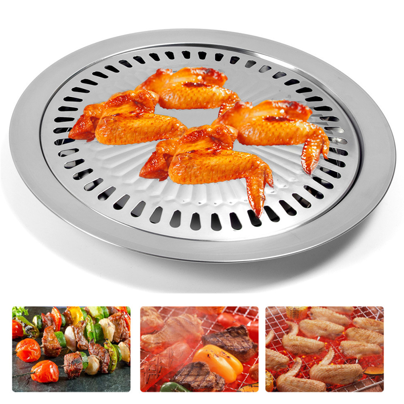 Ready 32cm Korea Barbekyu Memanggang Panci Panggangan Memanggang BBQ Memasak Grill Pan