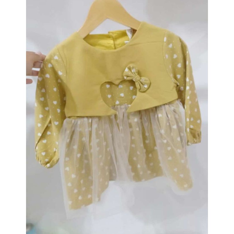 Dress Tutu Rompi Love Impor Anak Perempuan