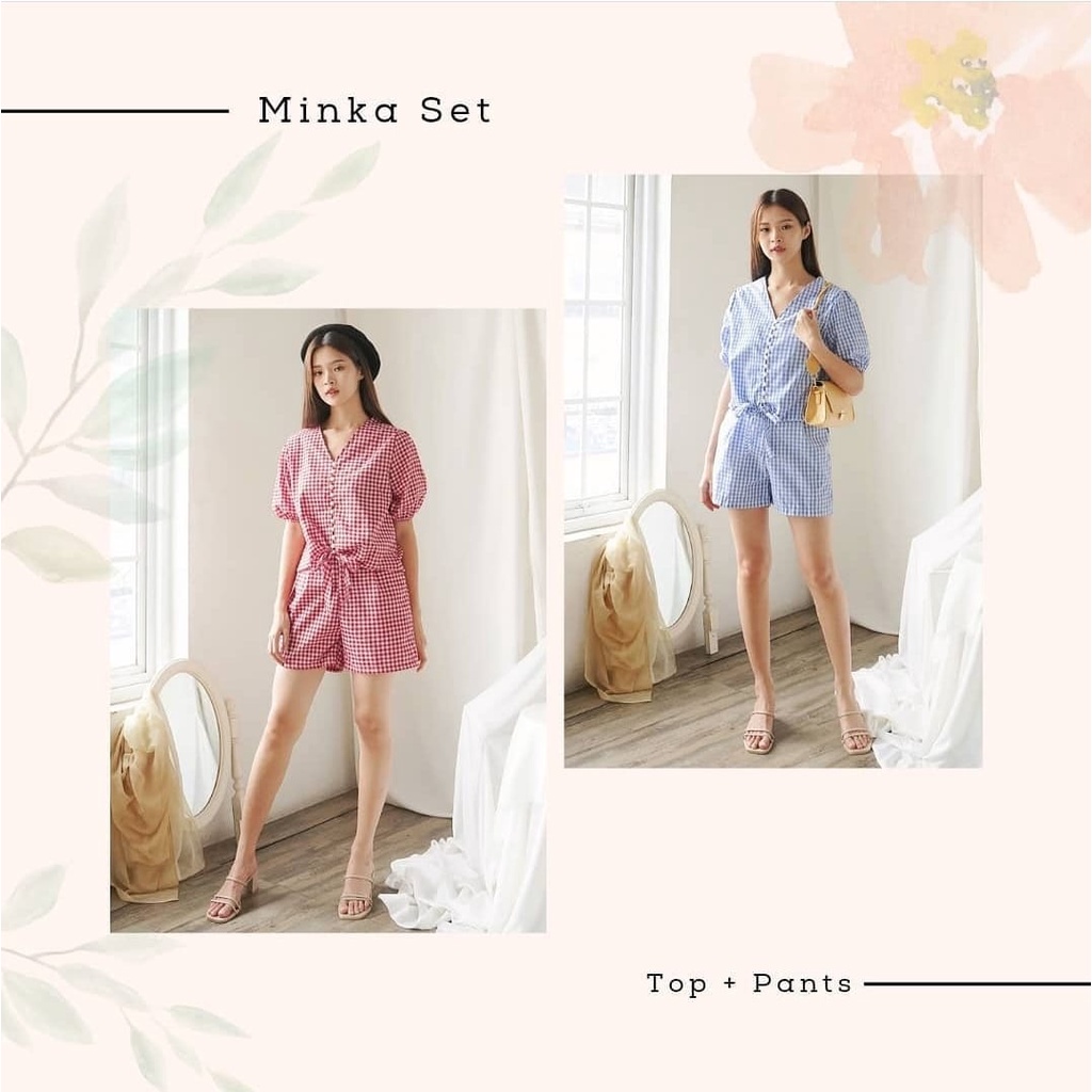 BEFAST - ZEC OOTD Wanita Set WANDA / Set Minka / Setelan Wanita Atasan + Bawahan Celana Pendek / Set Santai / Setelan Terbaru