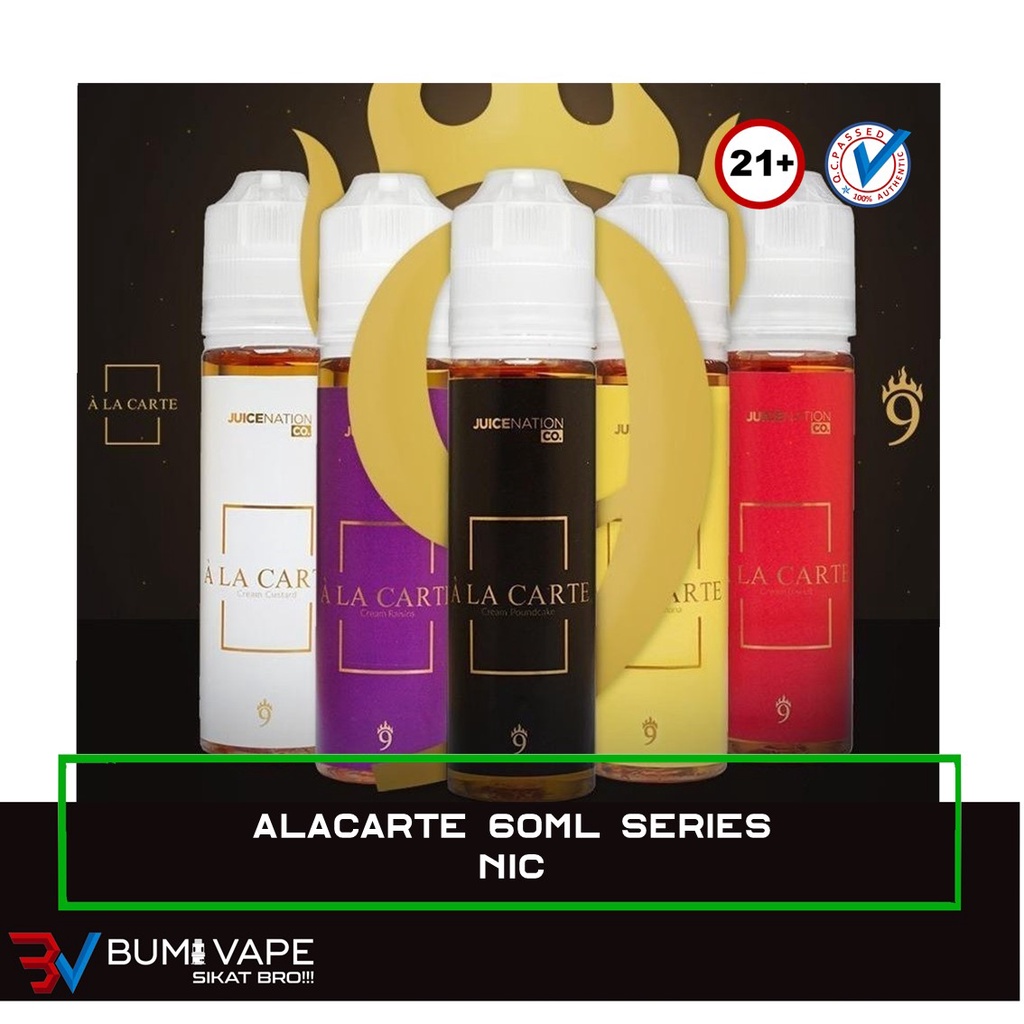 Alacarte Cream Poundcake 60ml Ala Carte 9mg Series Hitam Shopee Indonesia