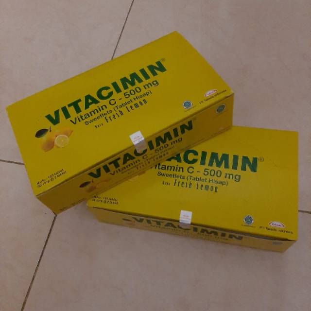 Vitacimin Vitamin C 500mg per Karton isi 20 box @ 100 tablet