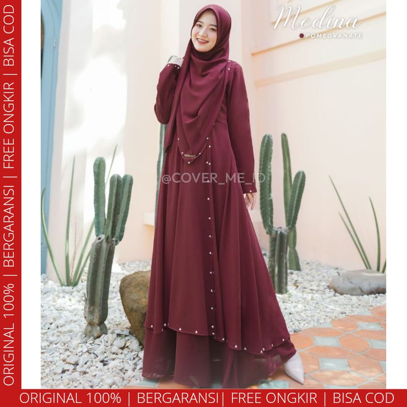 PROMO MEDINA DRESS SET PASHMINA BLINK SUPER MEWAH ORIGINAL BY COVERME.ID