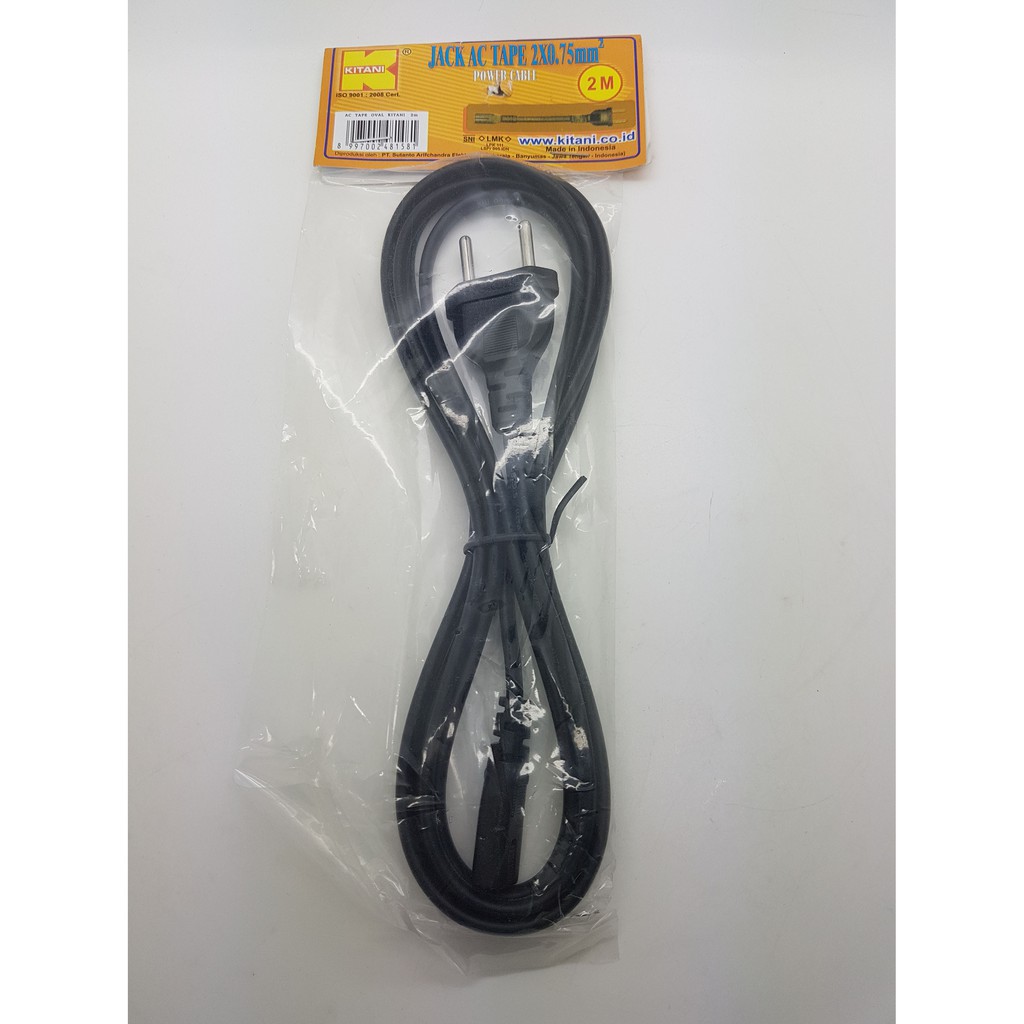 KABEL AC CORD 2 meter KITANI / KABEL POWER PS - RADIO TAPE COMPO DLL