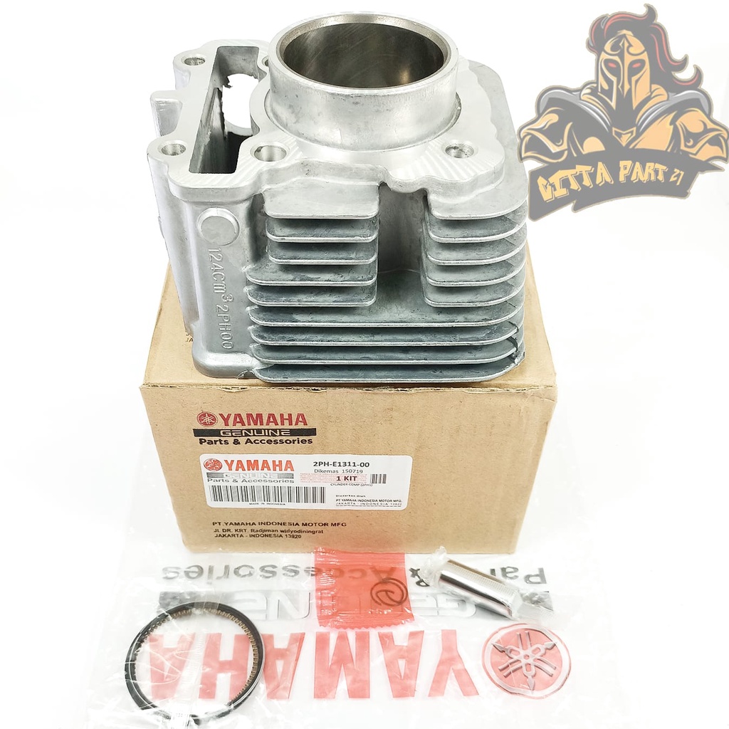 CYLINDER BLOK SEHER PISTON RING KOMPLIT YAMAHA 2PH KUALITAS ASLI ORIGINAL YAMAHA YGP PRESISI TINGGAL PASANG BAHAN BERKUALITAS DAN DIJAMIN AWET MIO M3 MIO S 125 MIO Z 125 FINO FI 125 XRIDE 125 MIO SOUL GT 125 X RIDE