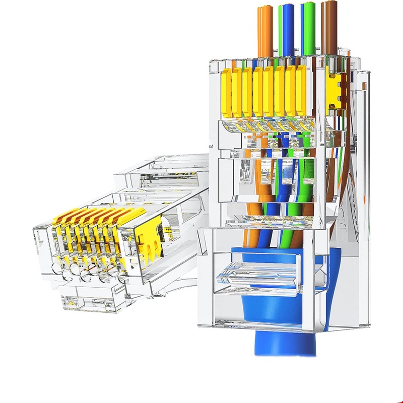 5pcs / Pak Konektor Kabel Ethernet Rj45 Modular Kualitas Tinggi