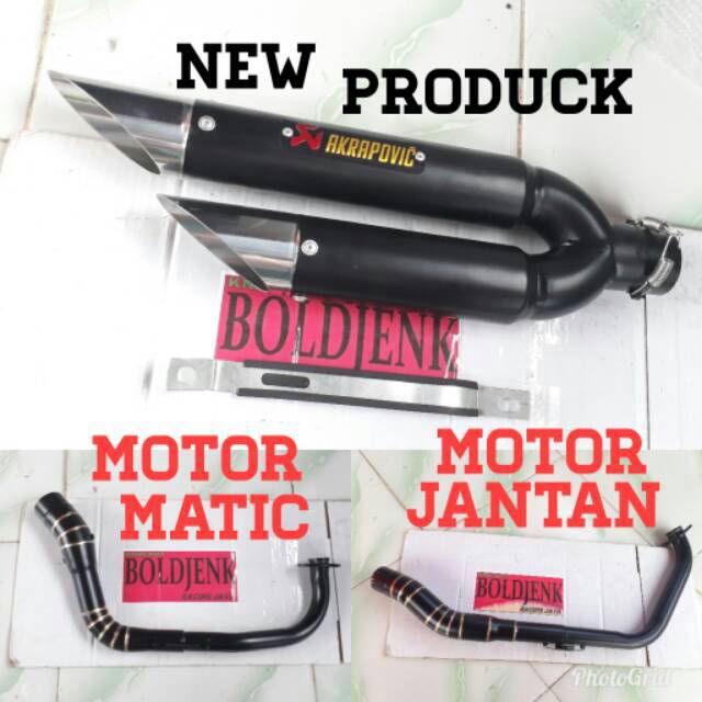 Knalpot racing akrapovic cabang R15 NMAX CBR150 VIXION CB150 PCX VARIO SONIC AEROX XABRE dll