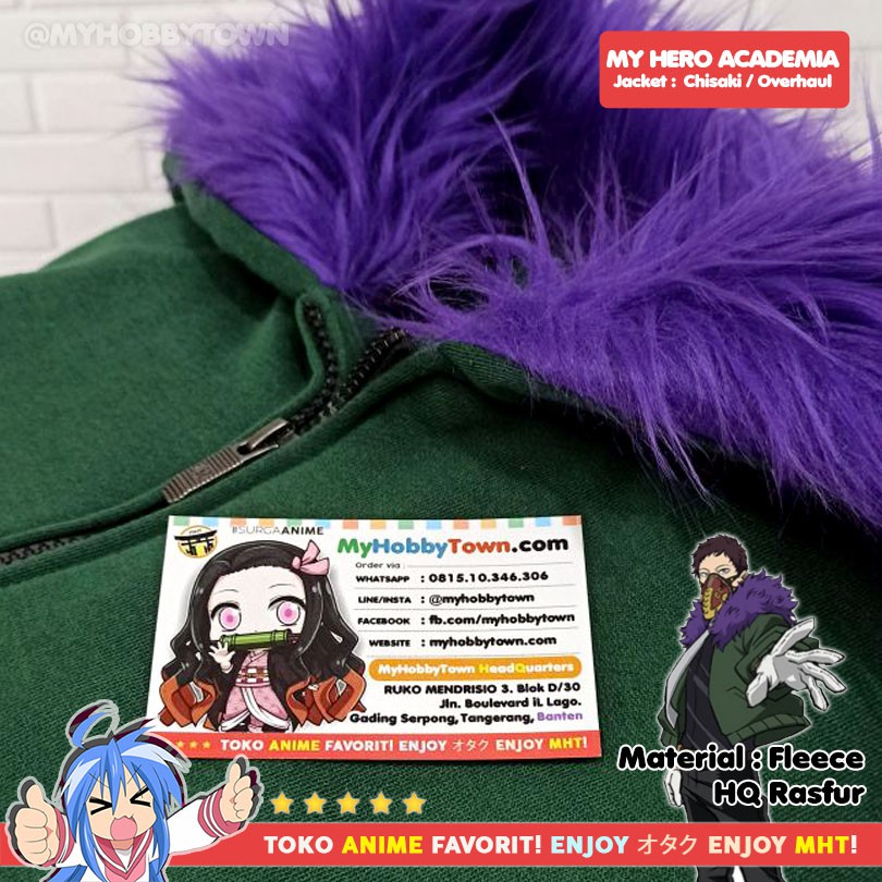 Jaket Anime Boku no Hero Academia - Kai Chisaki Overhaul - Jacket Bulu HQ - myhobbytown