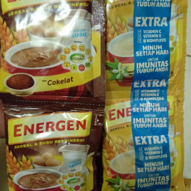 

Energen coklat dan vanila