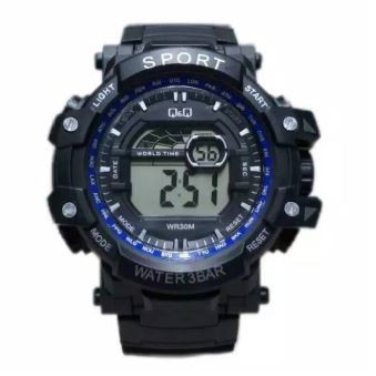 COD Bayar Ditempat Jam Tangan Pria Sporty Q&amp;Q Digital Rubber QQ001