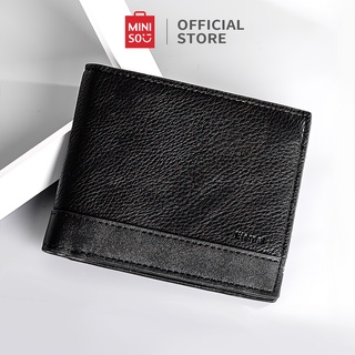 MINISO Dompet Lipat Pria Fashion Dompet Pendek Lelaki Kecil Wallet Simple Keren Bahan Premium