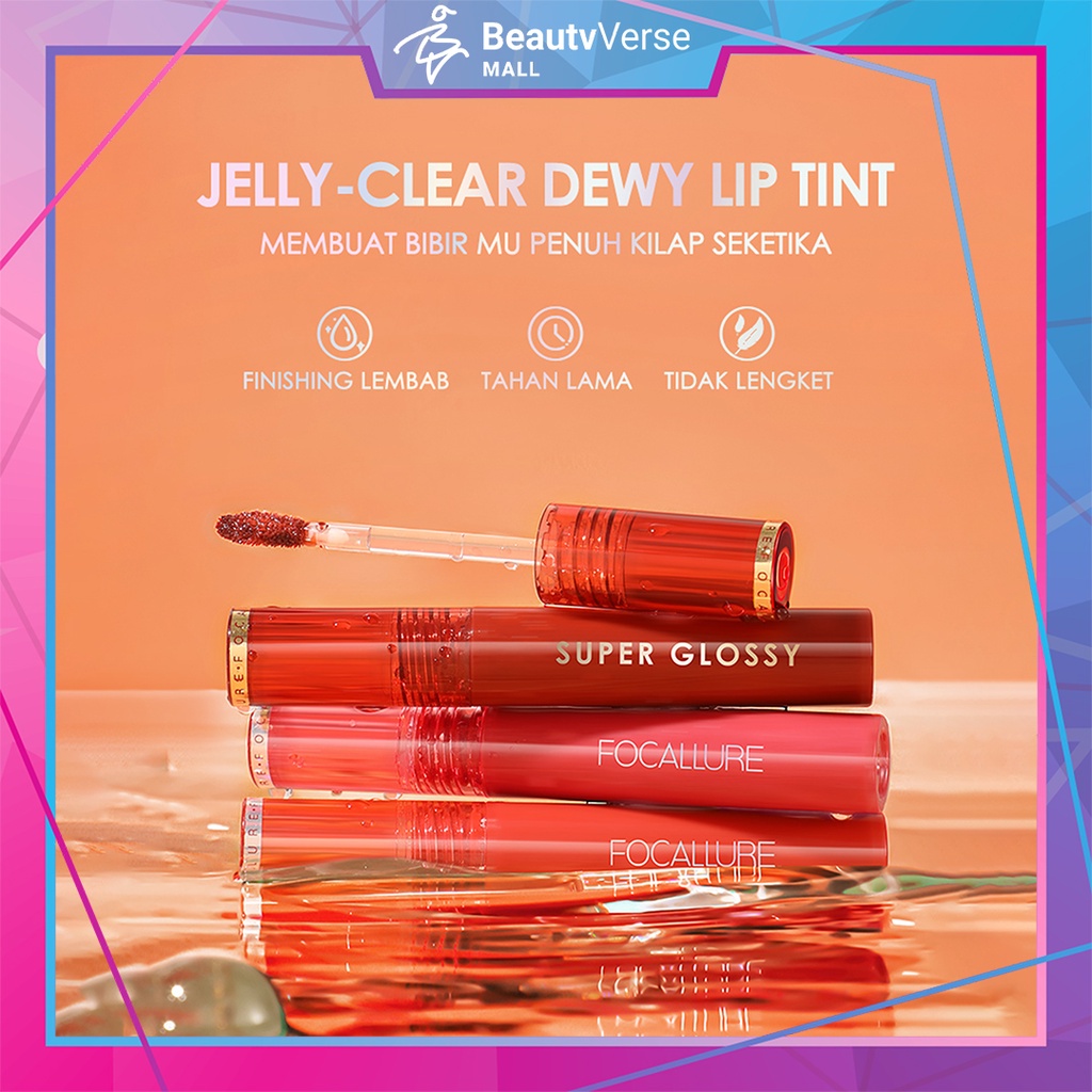 Focallure Lip Tint Glossy Jelly Clear Dewy Liptint Focallure (FA-208)
