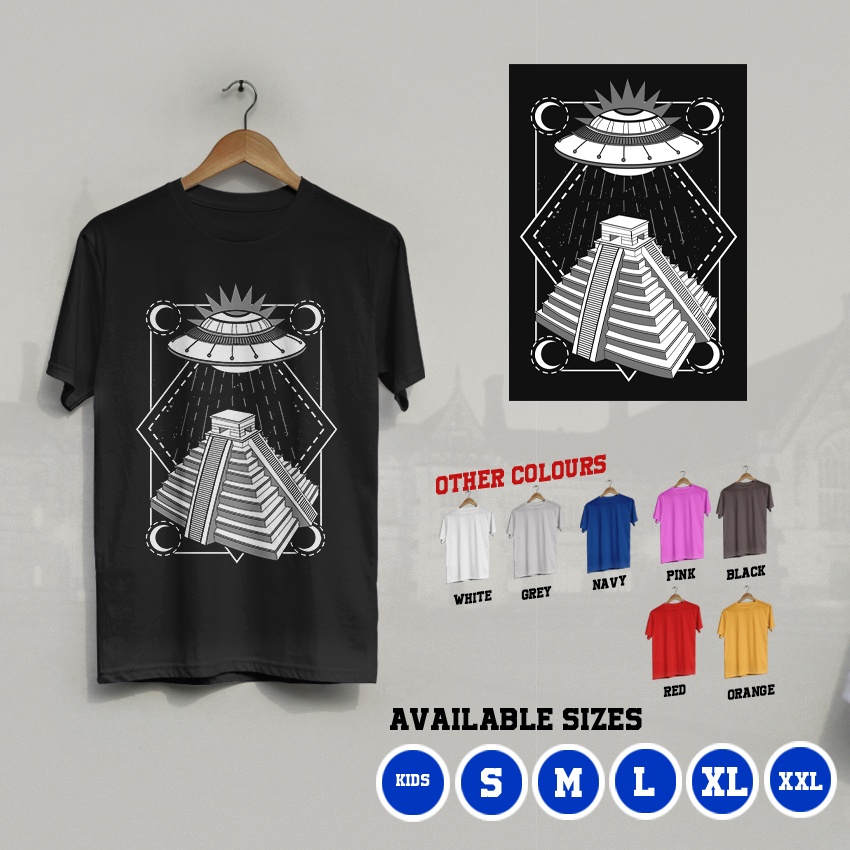 K/757 Kaos Piramida Pyramid Ufo T-Shirt Anak dan Dewasa