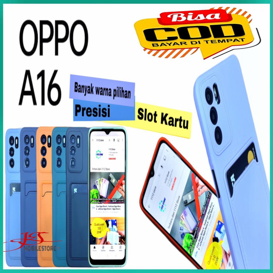 New Case makaron slot kartu Oppo A16 - silikon Oppo A16 - softcase A16