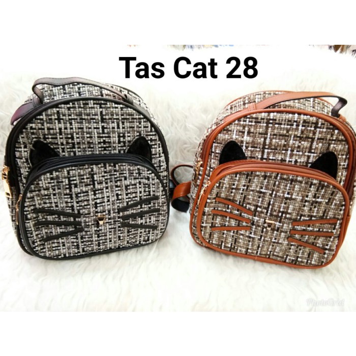 Tas Ransel Anak Wanita / Tas Sekolah Bahan Kanvas Motif Cat Impor