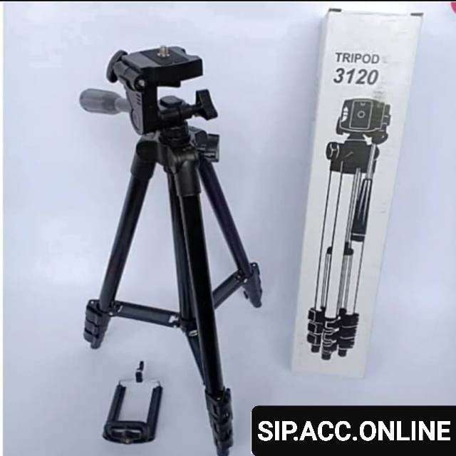 TRIPOD 3120 + HOLDER U TRIPOD HP CAMERA KAKI 1 METER BLACK UNIVERSAL-3