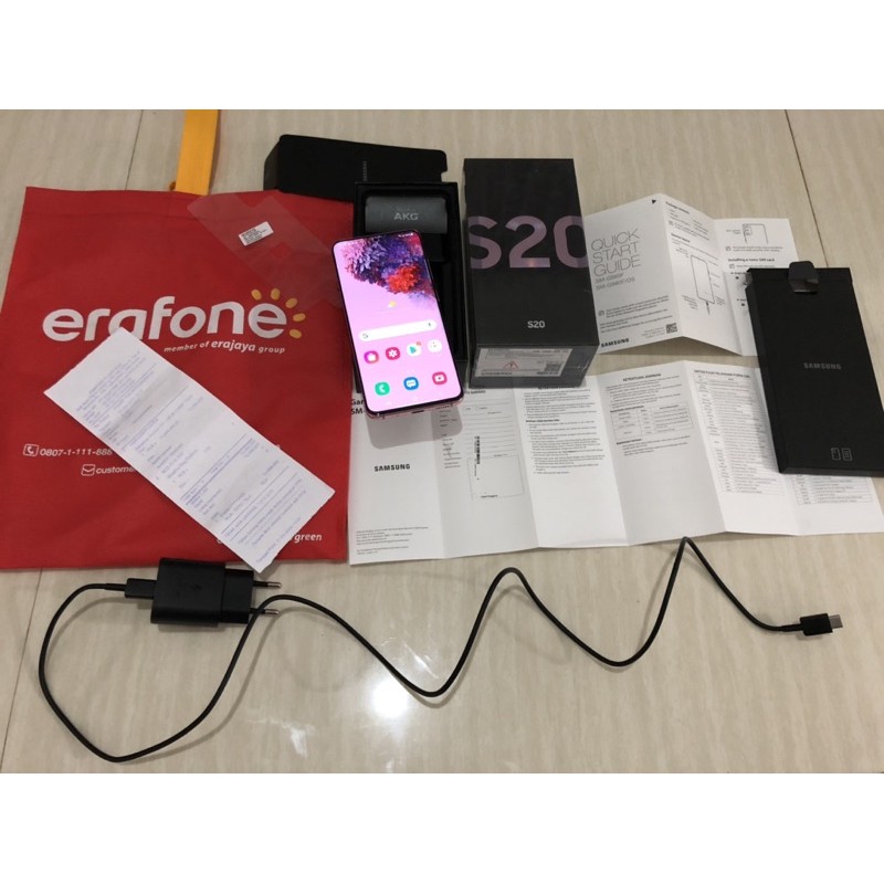 Samsung S20 SEIN garansi aktif Juni Mulus Erafone Cloud Pink Hitam black Resmi Indonesia s 20
