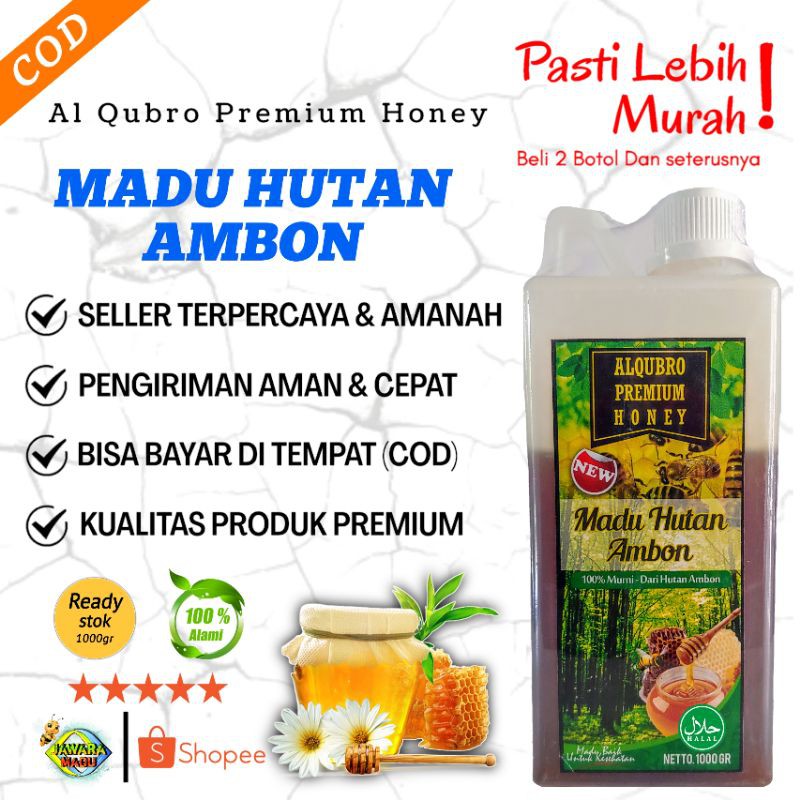 

Madu Murni Asli Al Qubro AlQubro Premium Madu Hutan Ambon 1000gr