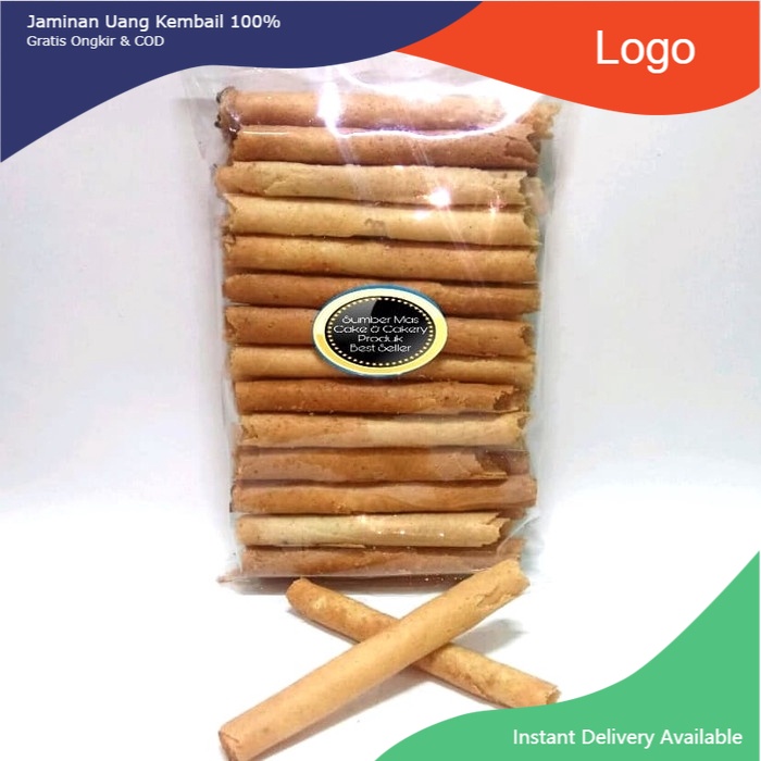 

Makanan Ringan Snacks SEMPRONG ROLL 250 gr / SEMPRONG RENYAH SEKALI / Semprong Wijen / Semprong Panjang / Kiloan