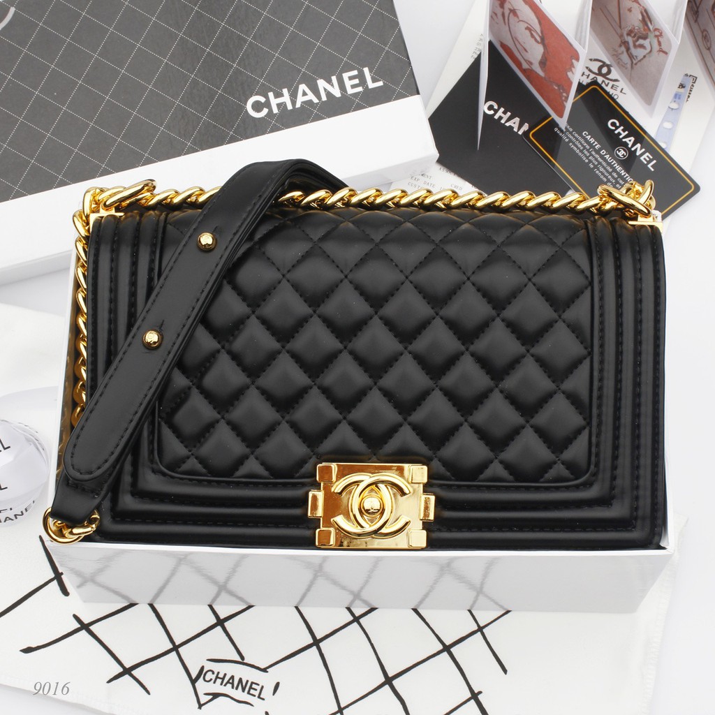 Chanel Boy Classic Lambskin Gold 9016 VL