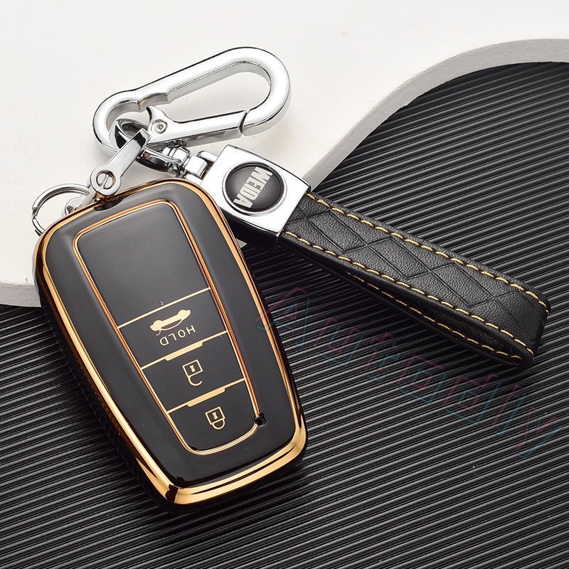 Fashion TPU Key Case Cover Shell Fob Untuk Toyota Prius Camry Corolla C-HR CHR RAV4 Prado Land Cruiser Avalon Penyimpanan Gantungan Kunci