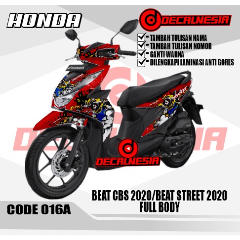 Decal stiker all new beat Stree2020 CBS motor Sticker beat variasi Murah modif otomotif motor minion