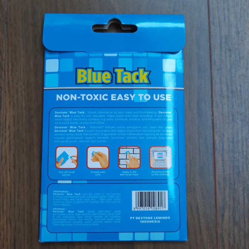 Lem Pengganti Paku Blue Tack Dextone Pin Gantung Barang Tempel Dinding 54PCS Non Toxic