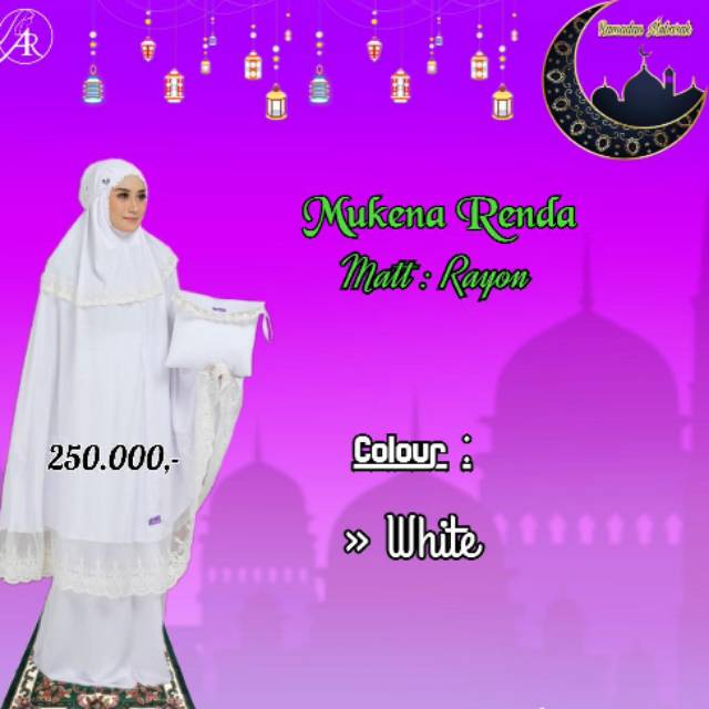 Mukena rayon renda arrafi