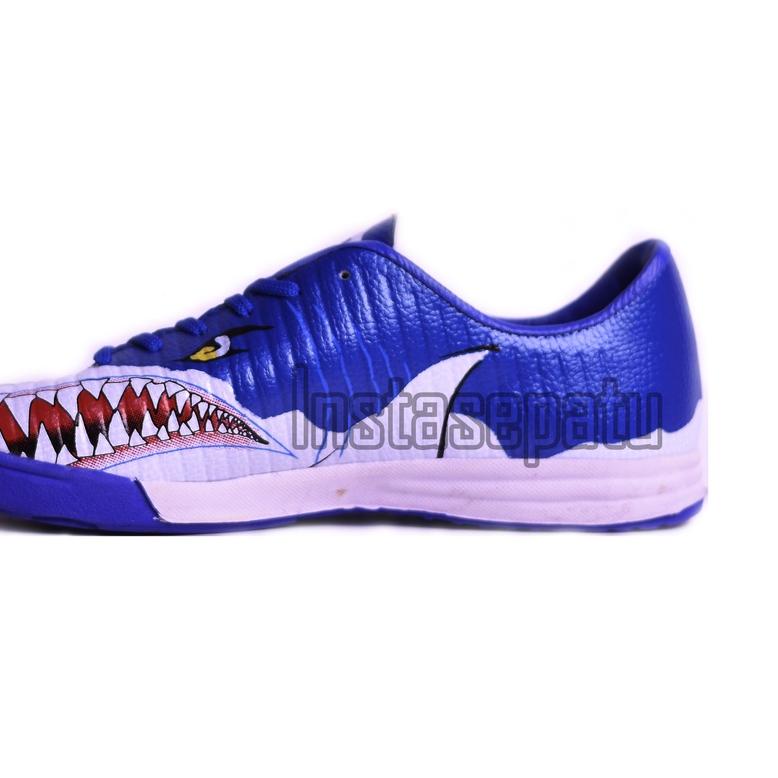 Sepatu Futsal Ortuseight Catalyst Requin Blue I Ortus Hiu Biru