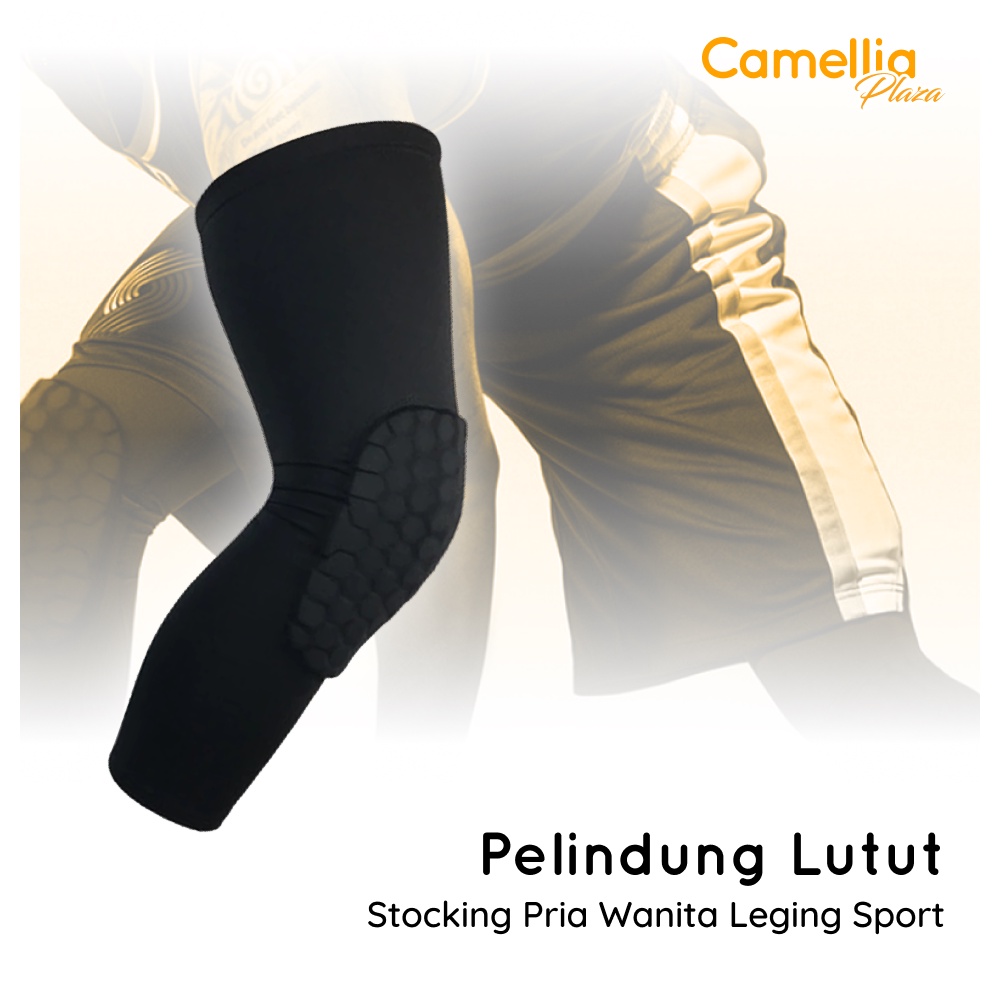 Pelindung Lutut Manset Kaki Olahraga Stocking Pria Wanita Leging Sport Basket Sepakbola Futsal