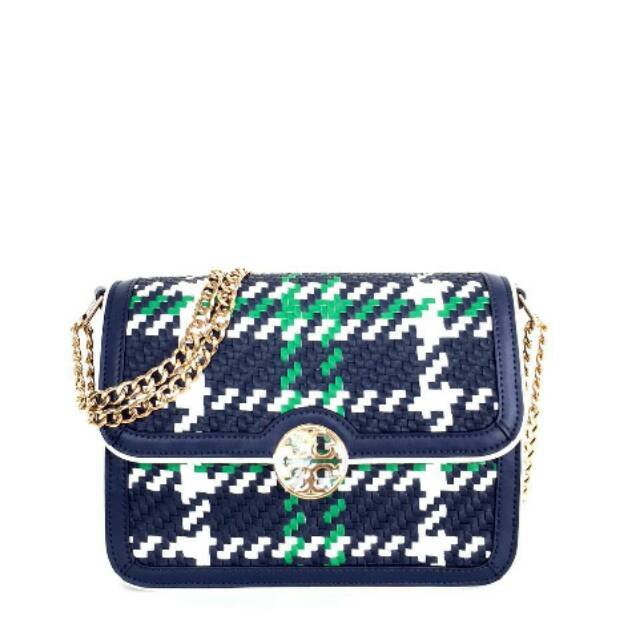 Tory Burch Duet Chain Convertible toryburch navy ori original authentic bag tas