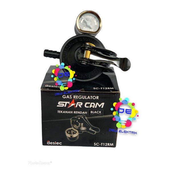 Regulator Gas LPG Starcam SC-T12RM Meter &amp; Non Meter Black