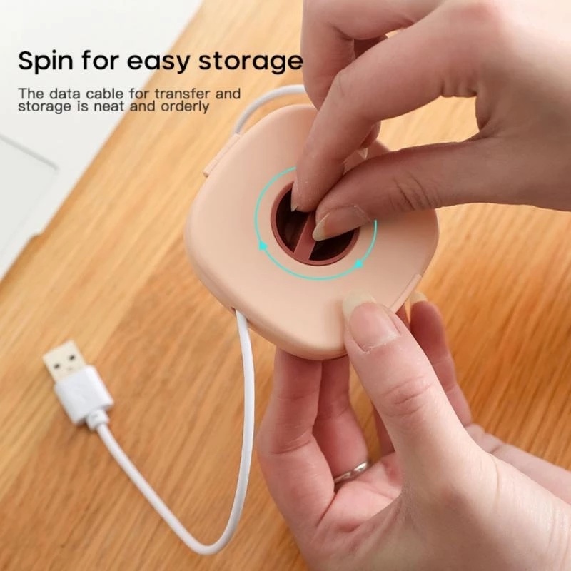 Multi Purpose Rotating Round Cable Container/ Portable Headphone Storage Box