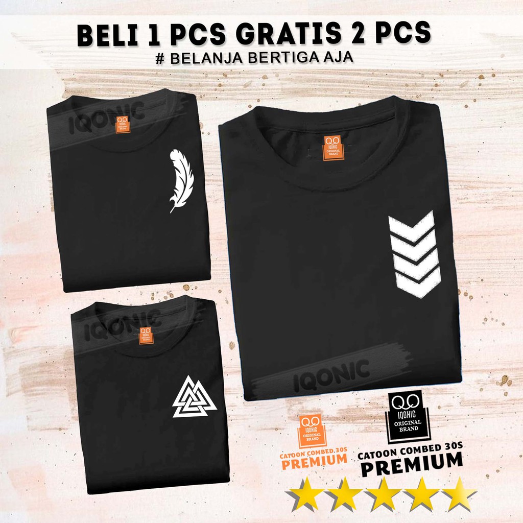 KAOS 100 3 PCS - Kaos Distro Pria - Kaos Wanita - UNISEX - KatunTebal PREMIUM - SSB2