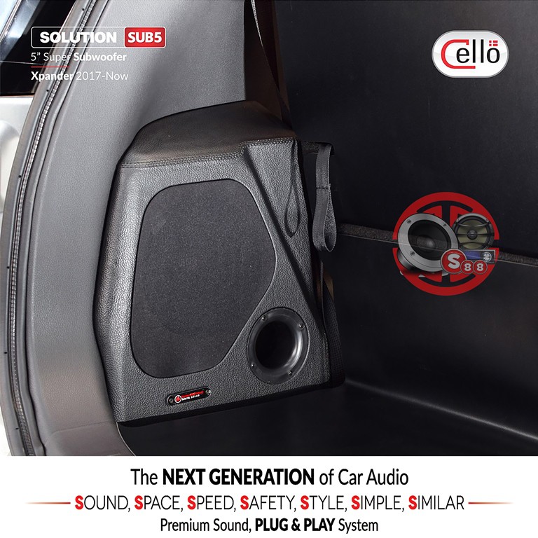 Cello Subwoofer Aktif OEM Fit Mitsubishi Xpander