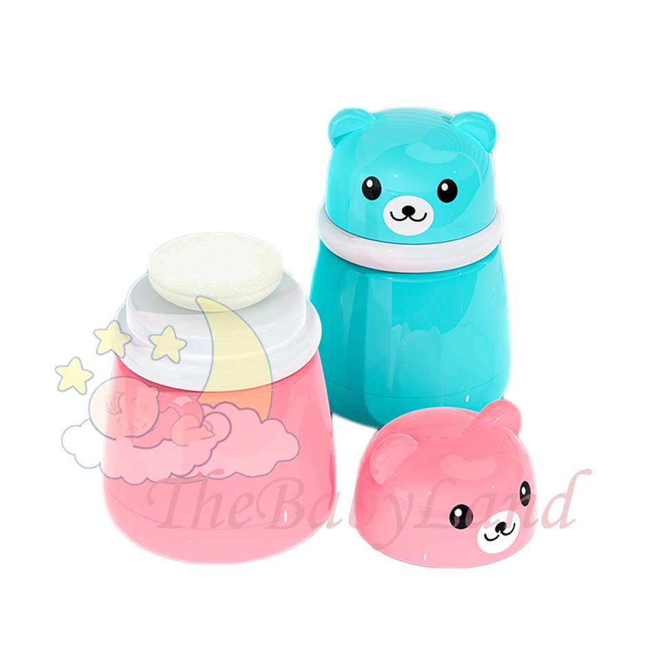 [1KG 11PCS] Babyland Botol Bedak Tabur Anak Beruang Travel Lucu